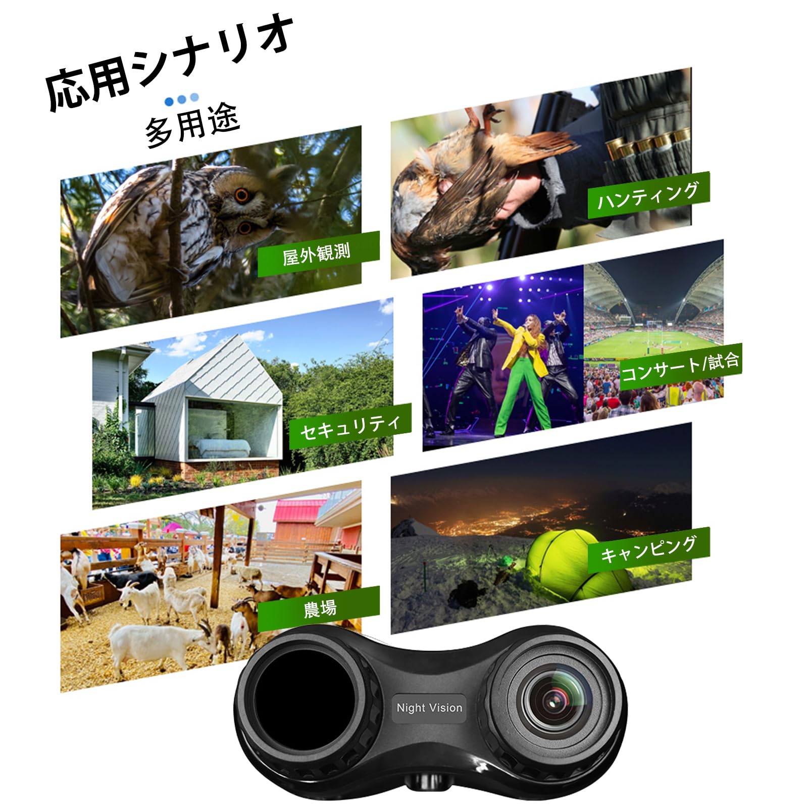 Amazon.co.jp: Maswater ナイトビジョン双眼鏡 4K撮影 36MP解像度 暗視